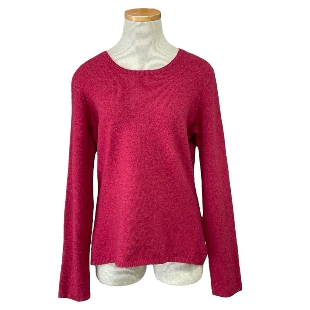 Fiona Sweater Women's M Medium Red 100% Cashmere Lightweight Pullover